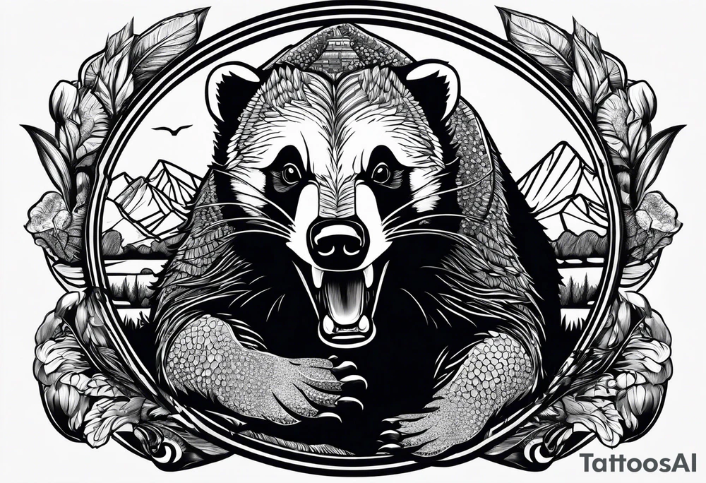 Angry Mc honey Badgers tattoo idea