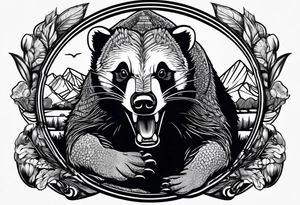 Angry Mc honey Badgers tattoo idea