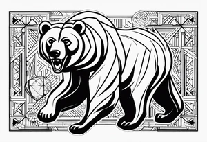 Small Chicago bears tattoo tattoo idea