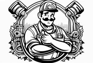 A tattoo representing a plumber 
No pipe wrench’s and simple not a lot of detail tattoo idea