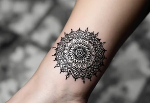 mandala including words pain is temporary tattoo idea