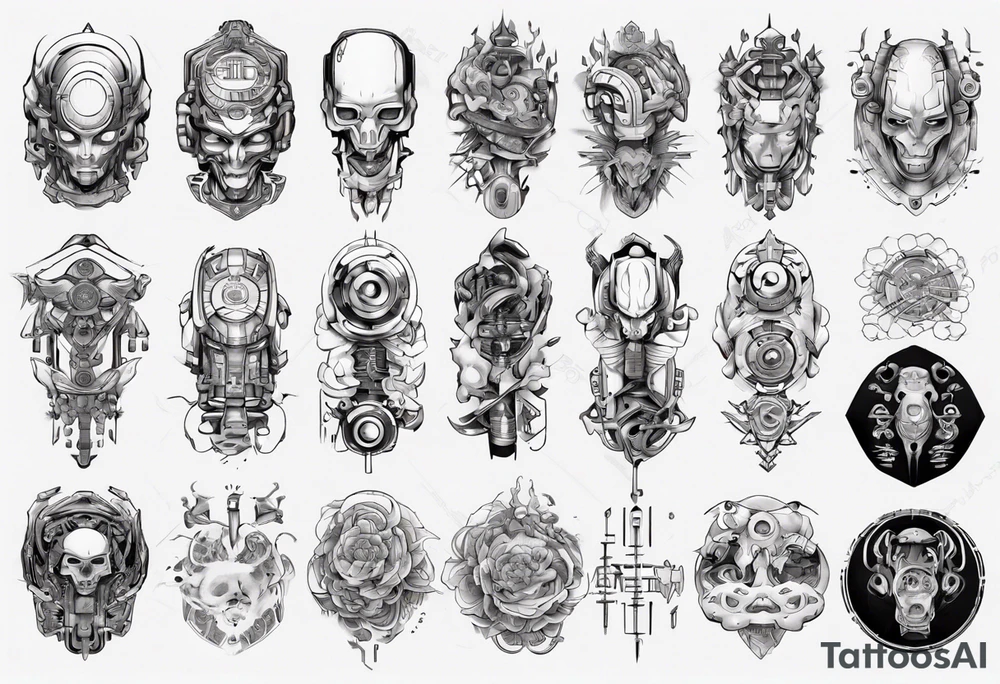 Cybernetic ass tattoo idea