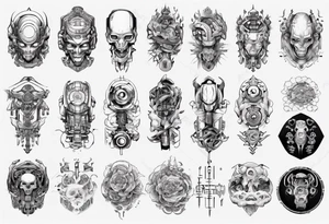 Cybernetic ass tattoo idea