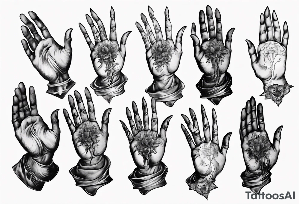 Praying hands tattoo idea