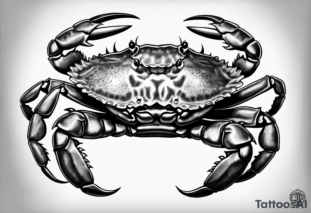 Crab con numero 69 tattoo idea