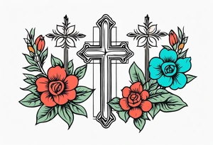three crosses


vintage flowers
old school vintage simple traditional design 



bold color simple tattoo idea