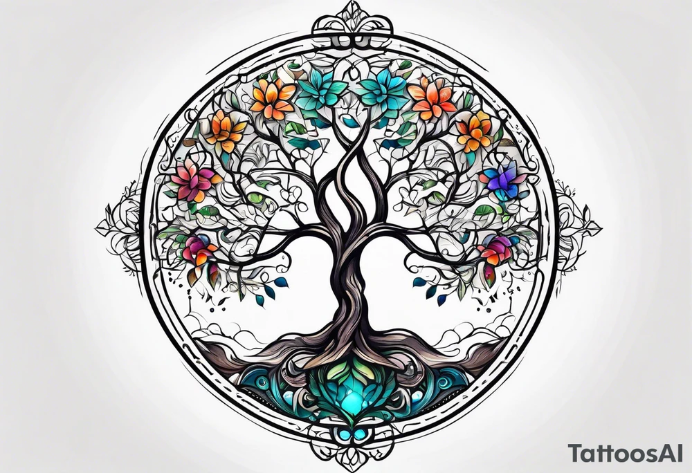 little tree of life season tattoo idea