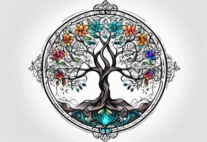 little tree of life season tattoo idea