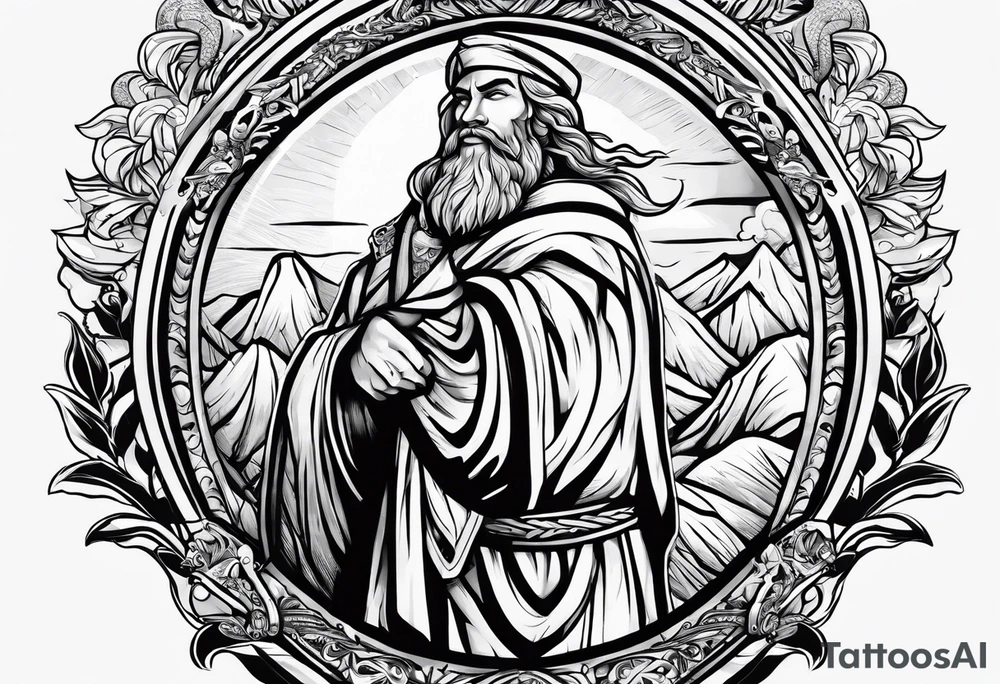 Moses finds 10 commandments tattoo idea