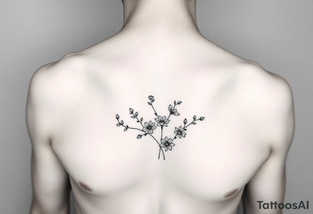 delicate underboob tattoo design, thin fine line floral композиtion,
small elegant flowers, soft shading, light and feminine,
curved shape following breast line,
minimalistic, airy, tattoo stencil style, black and grey. tattoo idea