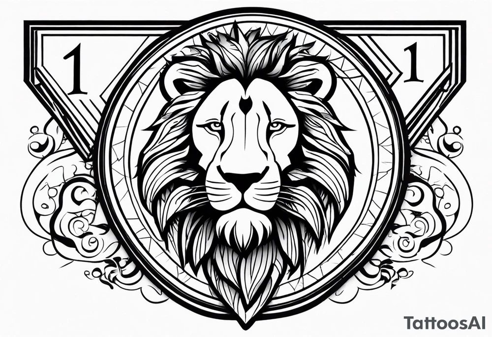 Lion, 11:11, add something cool hood tattoo tattoo idea