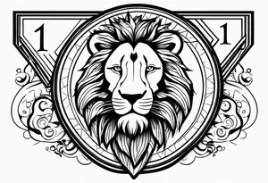 Lion, 11:11, add something cool hood tattoo tattoo idea