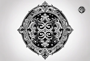 Gemini logo with stitches simple tattoo idea