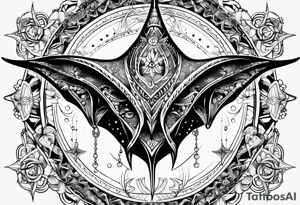 Manta ray neutical star tattoo idea