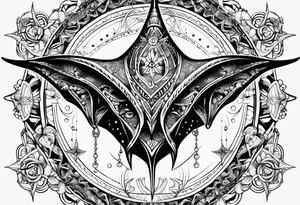 Manta ray neutical star tattoo idea