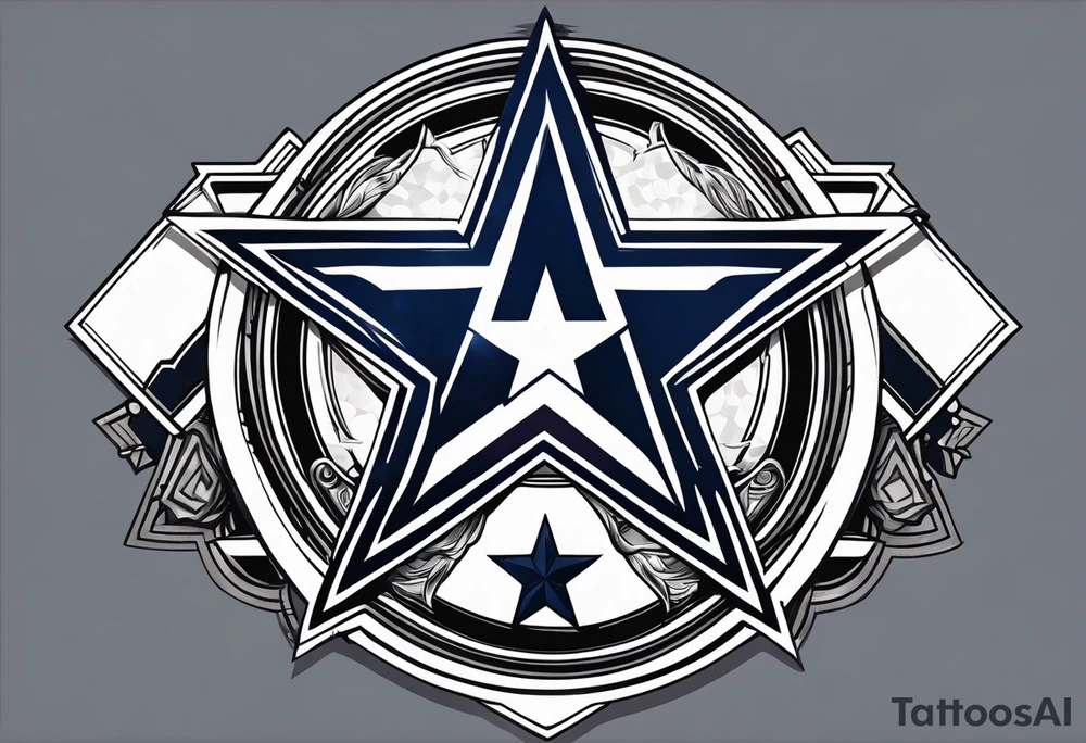 Dallas cowboys symbol with Corinthians soccer team symbol tattoo idea