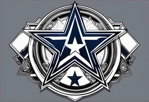 Dallas cowboys symbol with Corinthians soccer team symbol tattoo idea