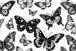 a butterfly and a moth next to each other small tattoo idea