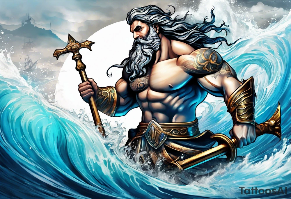 Poseidon, water, war, February tattoo idea