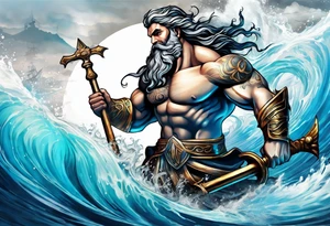 Poseidon, water, war, February tattoo idea