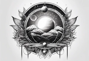 solar system spine tattoo idea