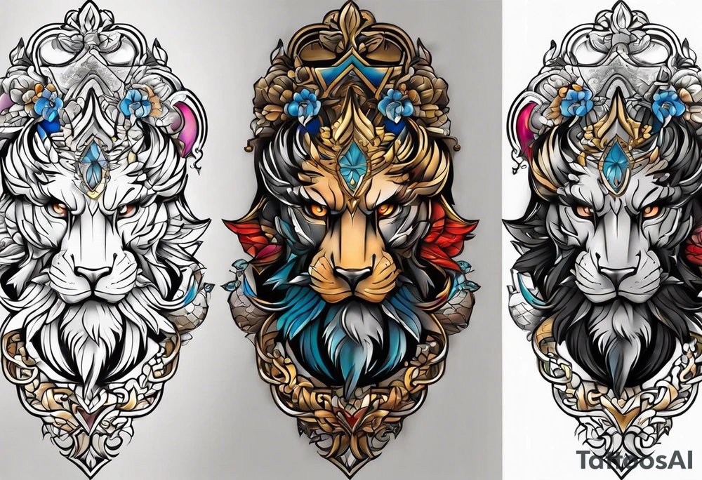greaves front and back tattoo idea