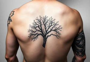 Full arm sleeve tattoo like a tree tattoo idea