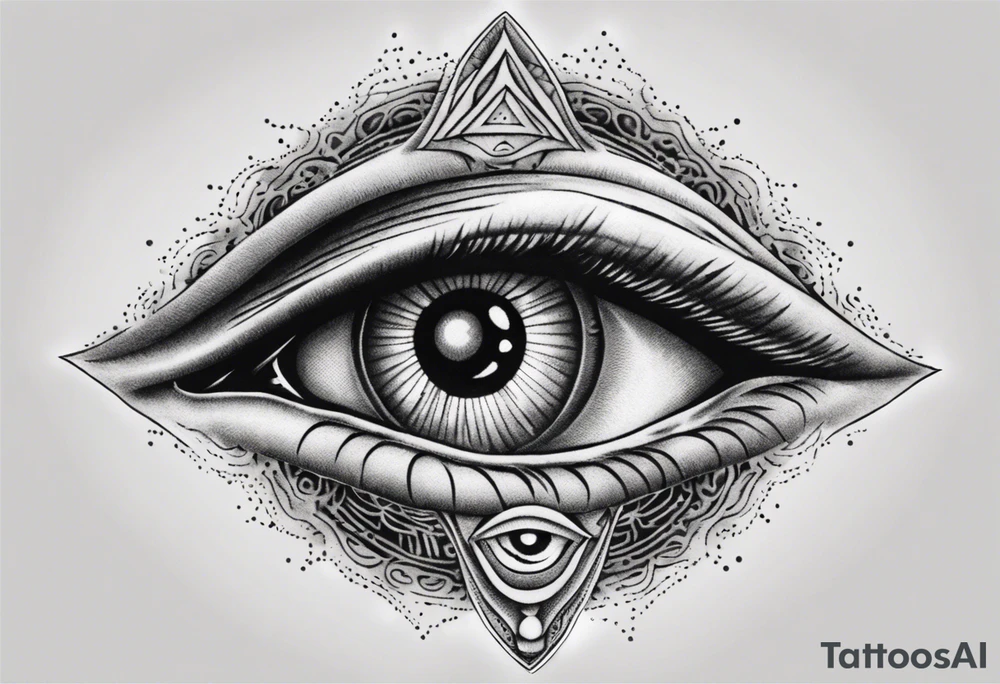 Third eye appearing inside eye tattoo idea