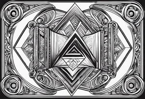 Abstract logo with leash tattoo idea