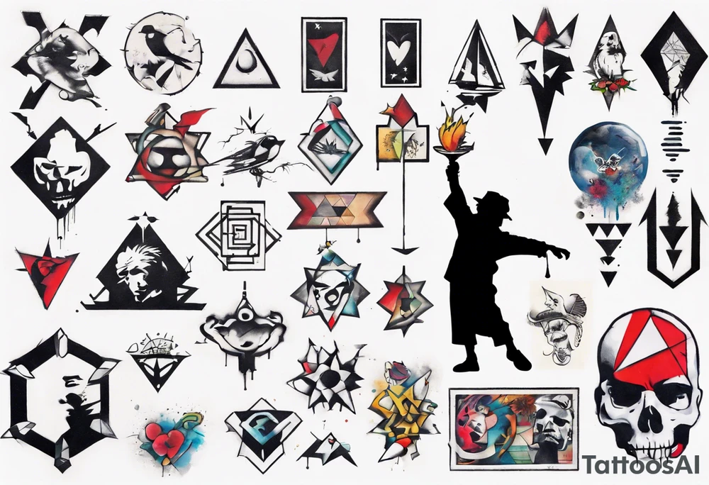 BANKSY ART STYLE tattoo idea
