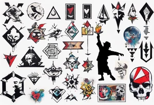 BANKSY ART STYLE tattoo idea
