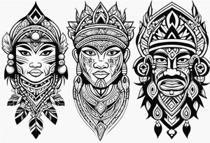 Filipino traditional tribal design tattoo idea