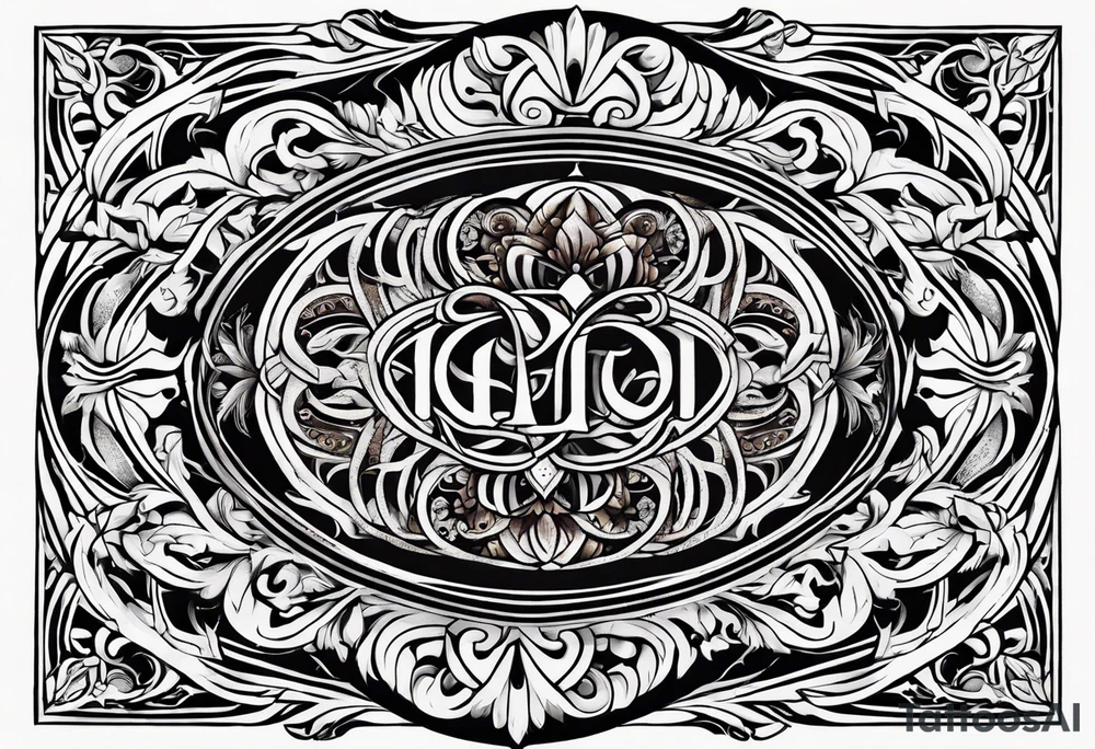 old english brown tattoo idea