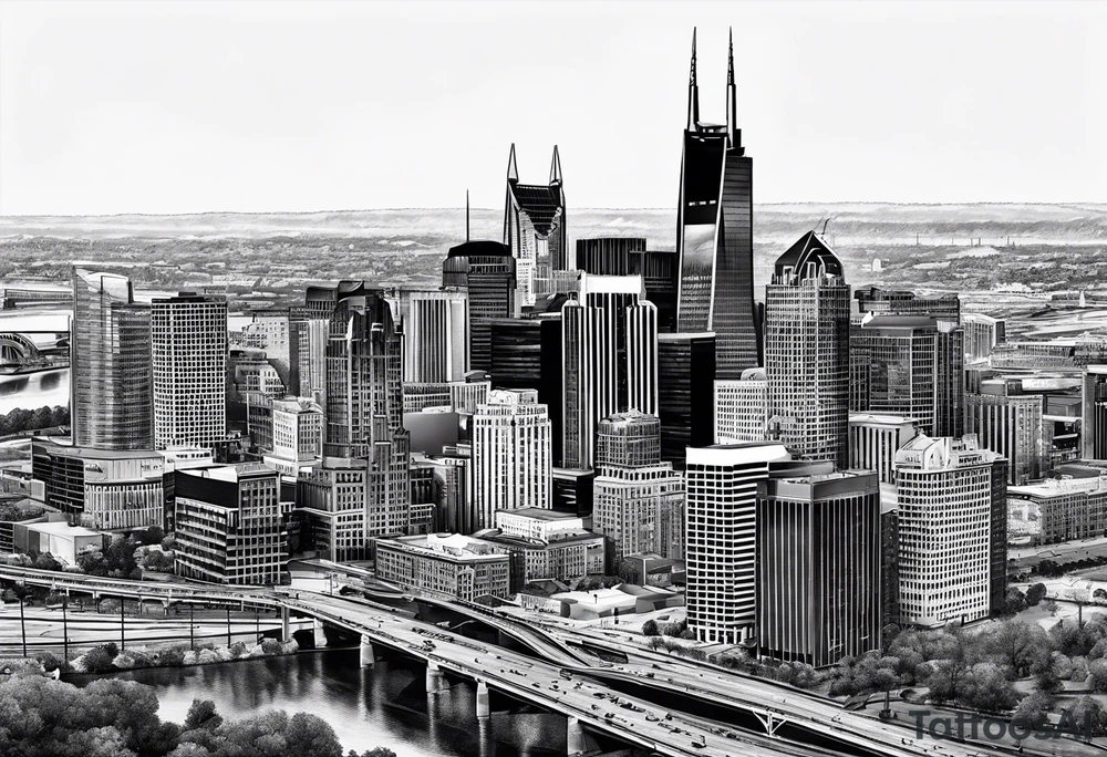 Nashville skyline tattoo idea