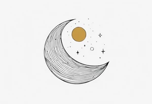 explore symbole 
sacred crescent moon tattoo idea