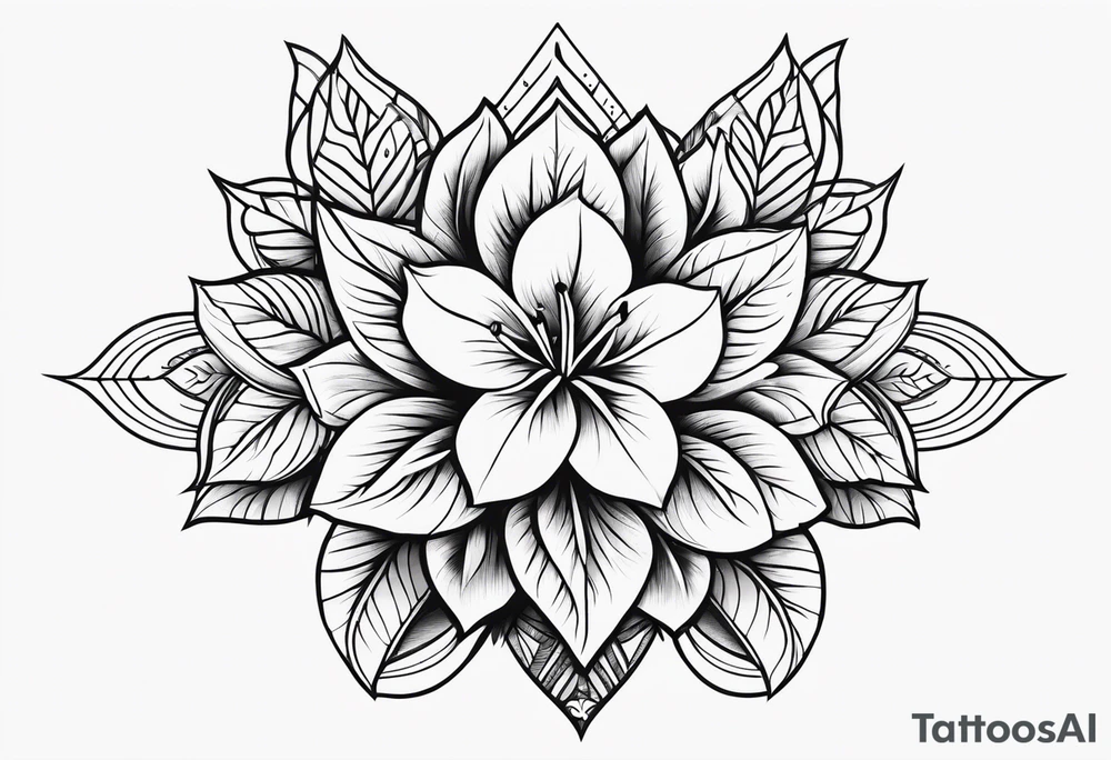hawaiian flower tattoo idea