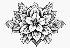 hawaiian flower tattoo idea