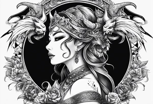 tattoo with demons for the back tattoo idea