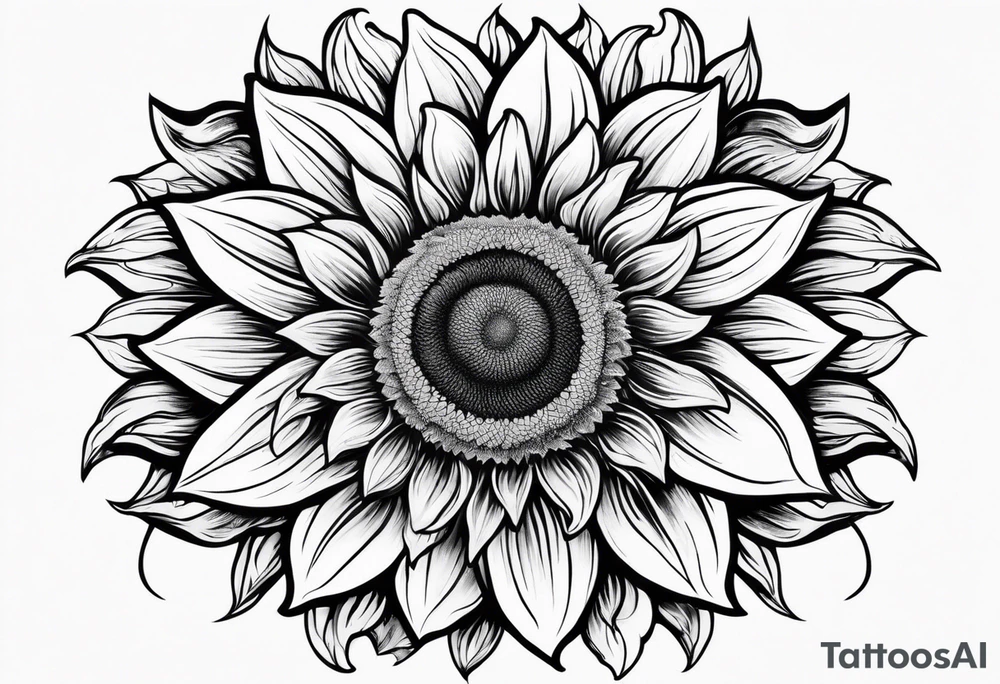 Sunflower infinity symbol tattoo idea