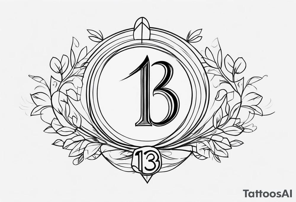 number "13" tattoo idea