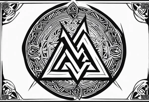 Valhalla fire runes fog
Sword shield valknut tattoo idea