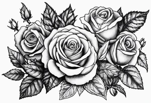 roses, thorns and ivy tattoo idea