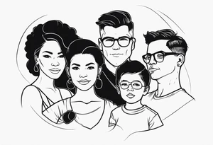 Unbreakable bond, family of five tattoo idea