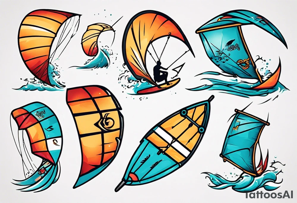 Kitesurfing tattoo idea