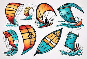 Kitesurfing tattoo idea