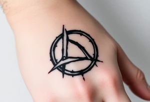 Cybersigilism tattoo of the anarchy symbol tattoo idea