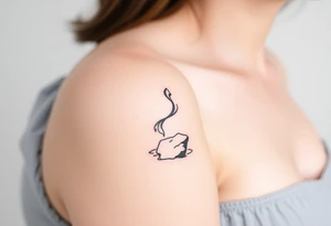 mermaid above water sitting on rock tattoo idea