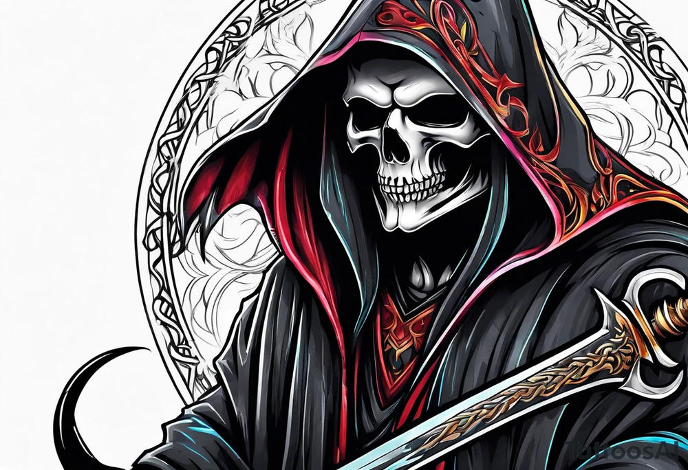 grim reaper tattoo idea