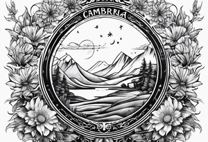 Cambria in a dandelion tattoo idea