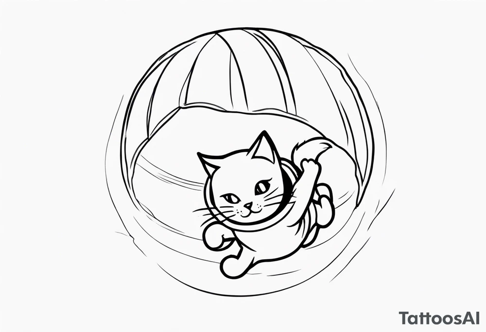 a cat going skydiving tattoo idea